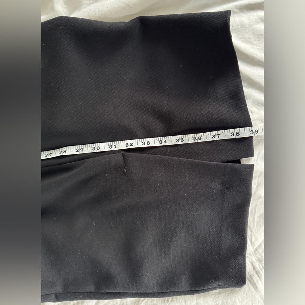 Zara Cream Black Pleated Long Sleeve Contrast Dress Size M (Runs Small) - Picture 13 of 13